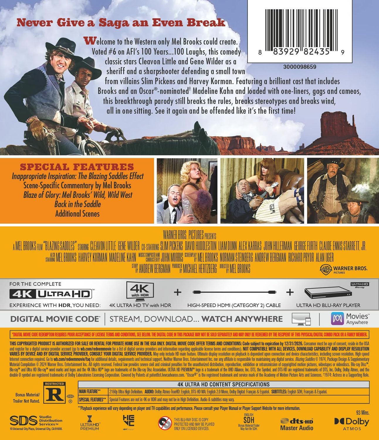 Blazing Saddles (4K Ultra HD + Digital)