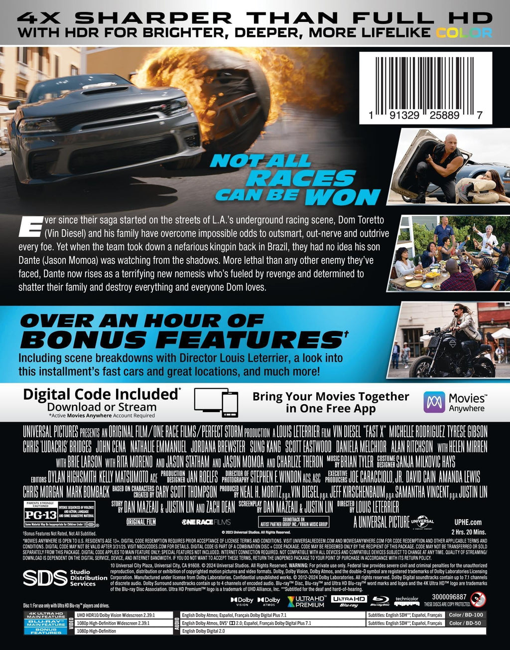 Fast X (2023) Limited Edition Steelbook – Glow in the Dark Art (4K Ultra HD + Blu-ray + Digital)