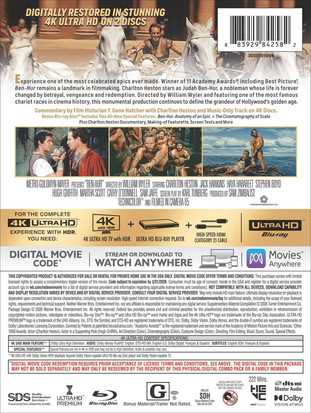 Ben-Hur - Limited Edition Steelbook (4K Ultra HD + Digital)