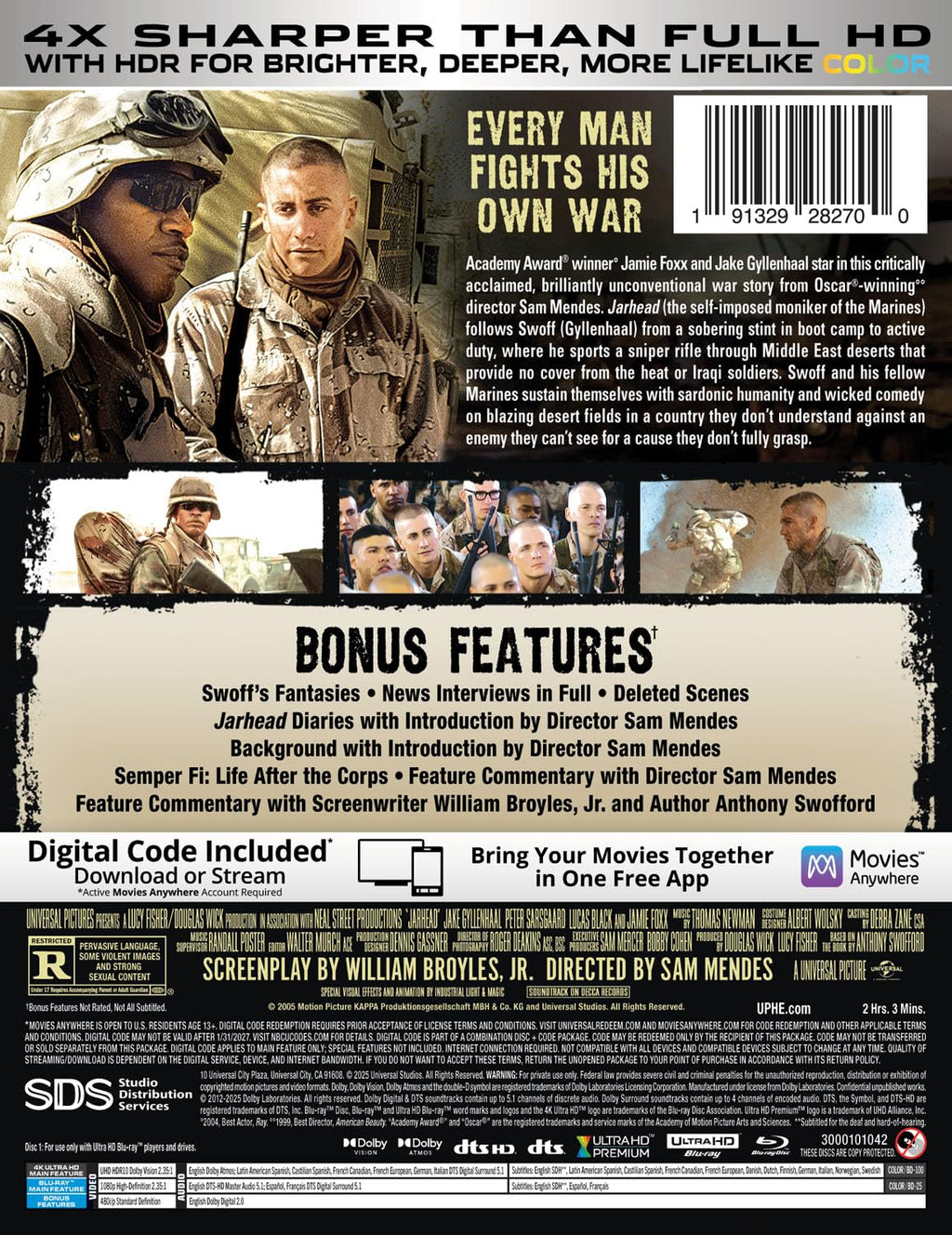 Jarhead - 20th Anniversary Limited Edition Steelbook (4K Ultra HD + Blu-ray + Digital)